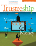 AGB Trusteeship Magazine January/February 2013, with cover article "Mission, MOOCs, & Money"