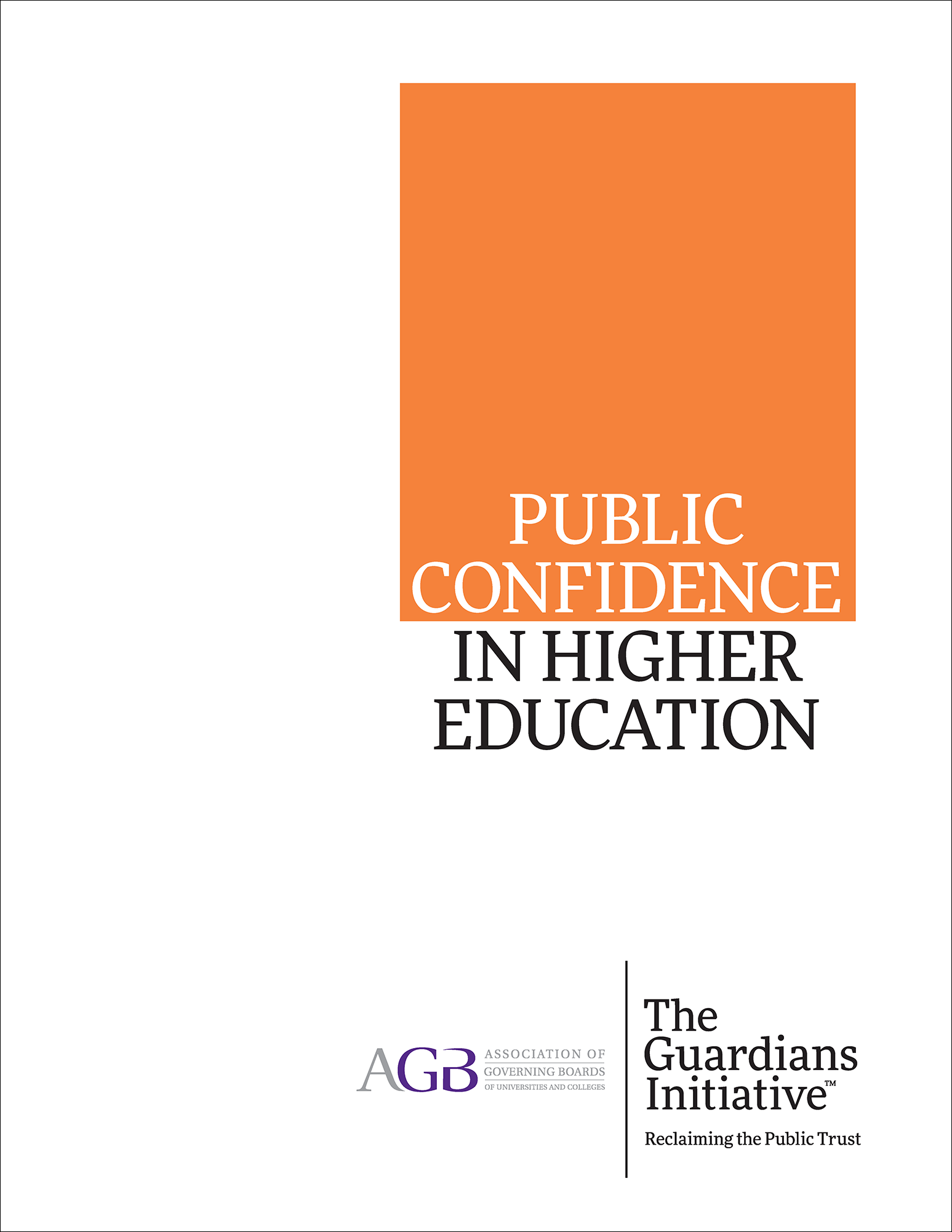 Public Confidence in Higher Education