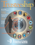 AGB Trusteeship Magazine, March/April 2014, with cover article "The 10 Habits of Highly Effective Boards"
