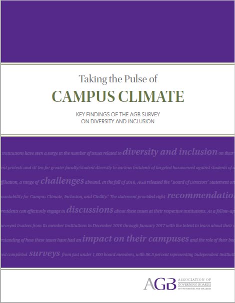 Taking the Pulse of Campus Climate - Key Findings of the AGB Survey on Diversity and Inclusion