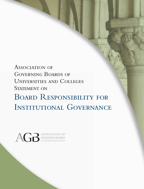 AGB Statement on Board Responsibility for Institutional Governance
