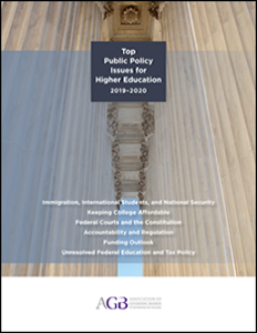 Top Public Policy Issues for Higher Education: 2019-2020