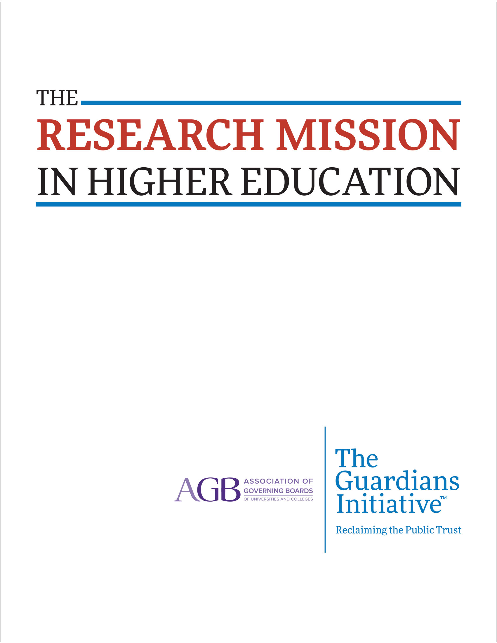 The Research Mission in Higher Education