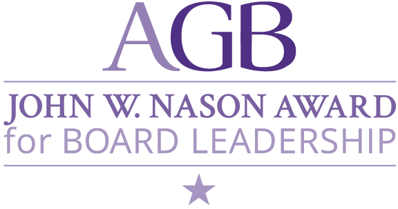 AGB John W. Nason Award for Board Leadership logo