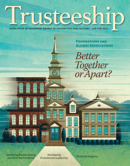 Trusteeship Cover: January/February 2021 - Foundations and Alumni Associations: Better Together or Apart?