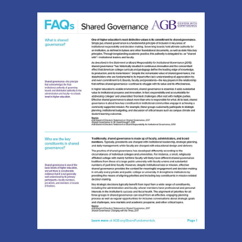 AGB FAQs Shared Governance