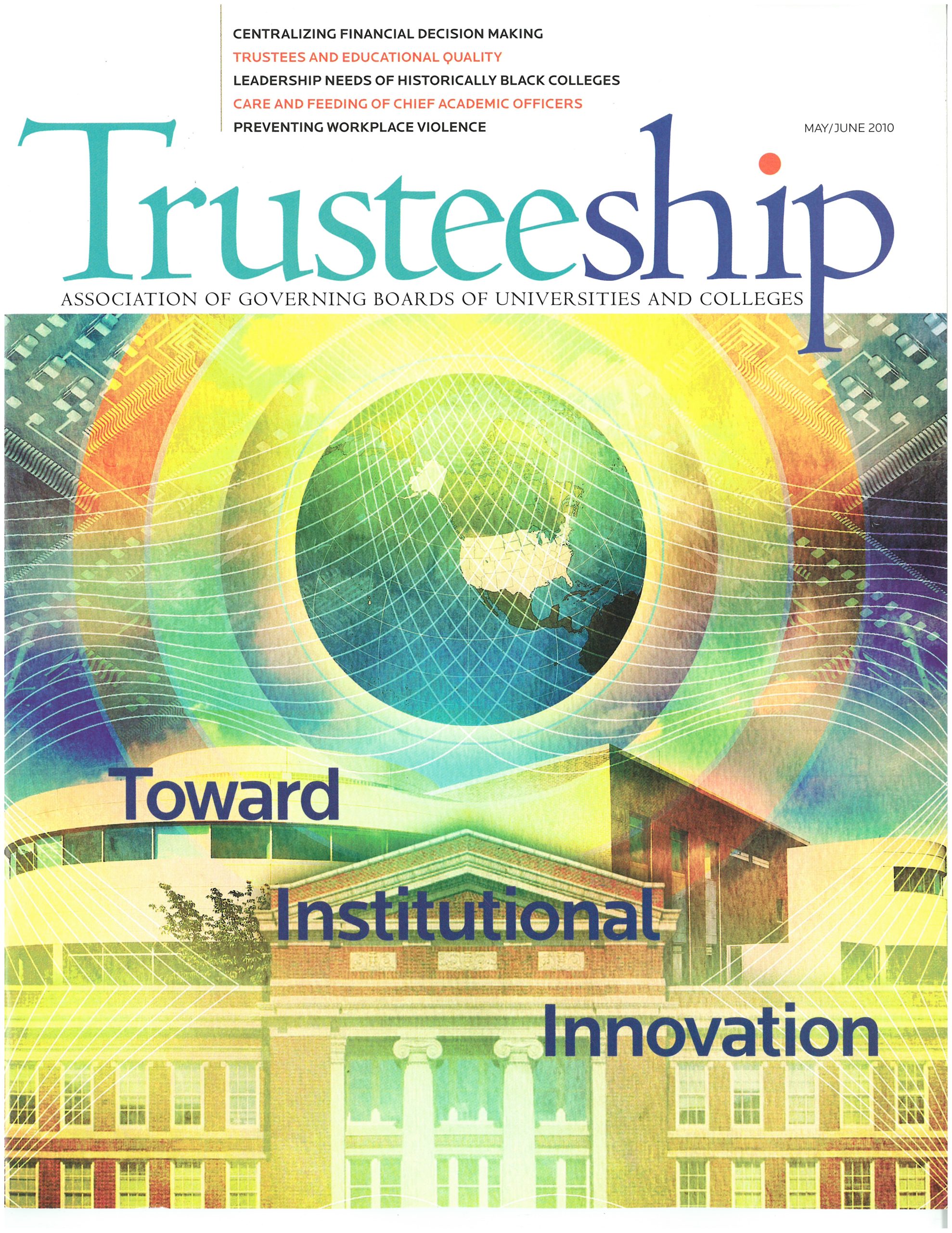 AGB Trusteeship Magazine May/June 2010 with cover article "Toward Institutional Innovation"