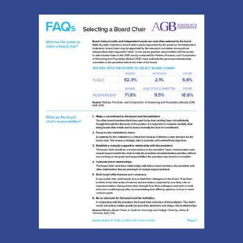 AGB FAQs Selecting a Board Chair