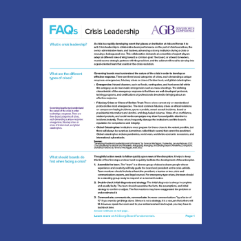 AGB FAQs Crisis Leadership