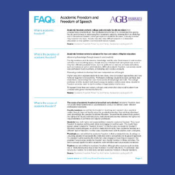 AGB FAQs Academic Freedom and Freedom of Speech