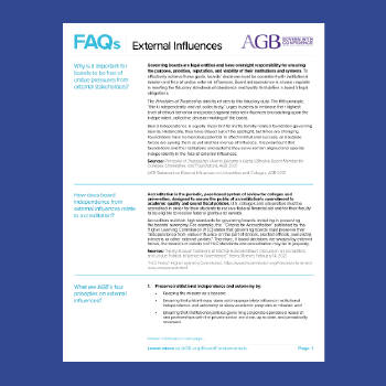 AGB FAQs External Influences