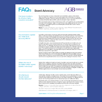 AGB FAQs Board Advocacy