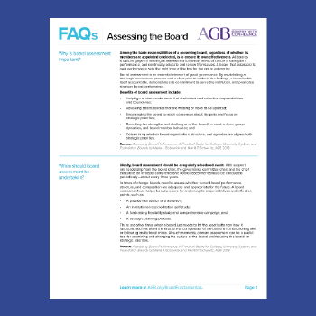 AGB FAQs Assessing the Board