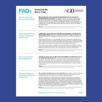 AGB FAQs Assessing the Board Chair