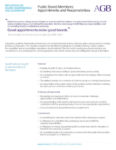 Public board members: appointments and responsibilities thumbnail