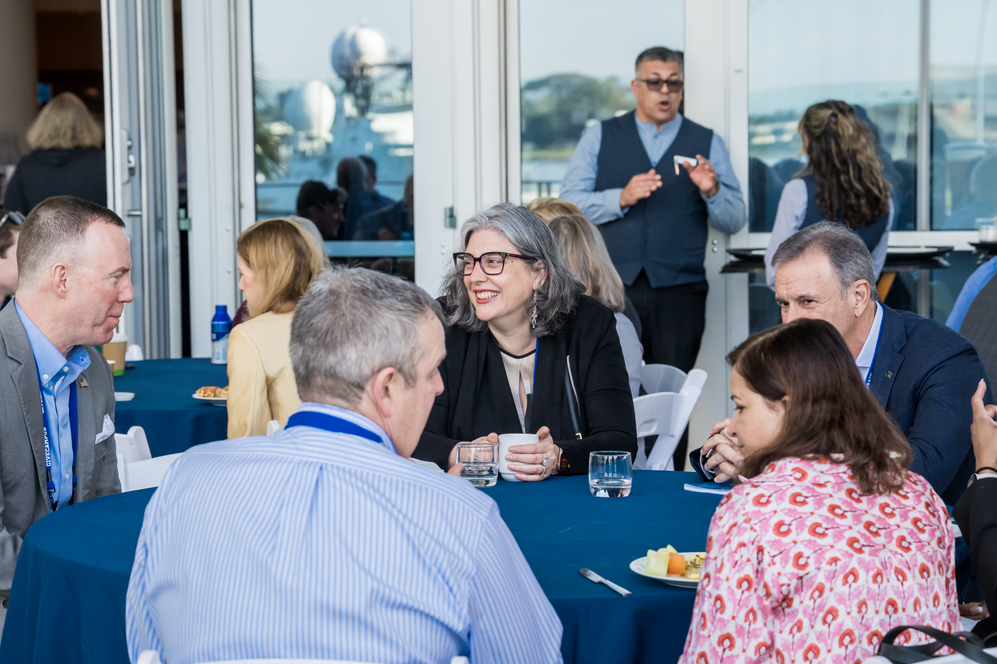 Foundation Leaders Having a Discussion at Breakfast.