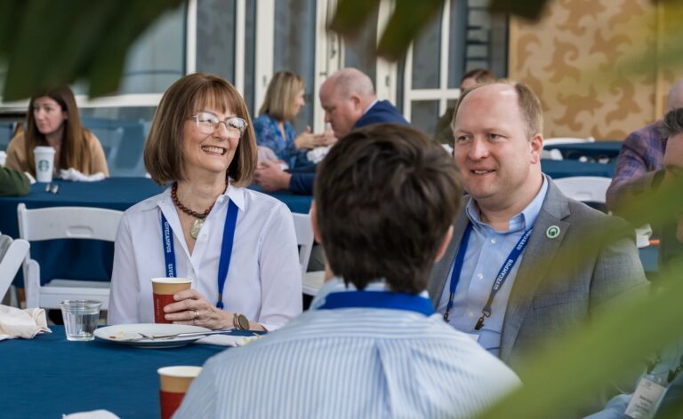 Foundation leaders networking.